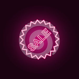 sale sale sign neon icon. Elements of web set. Simple icon for websites, web design, mobile app, info graphics