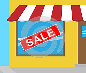 Sale Sign Represents Bargain Offers 3d Illustration