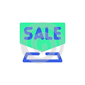 Sale signboard icon vector