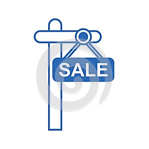 sale signboard icon vector isolated on white background for your web and mobile app design, sale sign logo