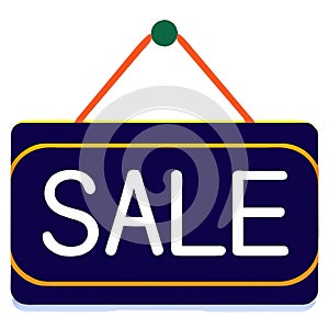 Sale signboard vector icon.