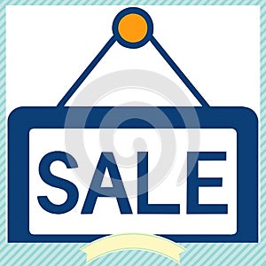 Sale signboard vector icon.