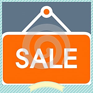 Sale signboard vector icon.