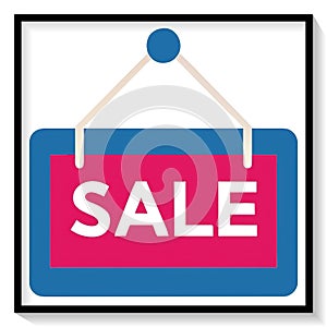 Sale signboard vector icon.