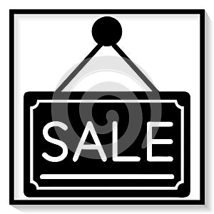 Sale signboard vector icon.