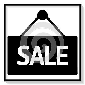 Sale signboard vector icon.