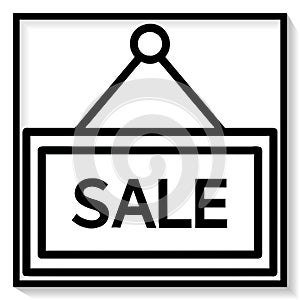 Sale signboard vector icon.