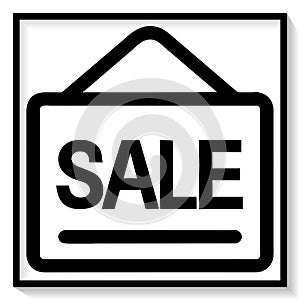 Sale signboard vector icon.