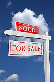 For sale and sold sign