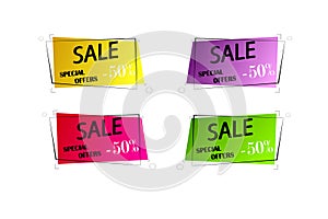 Sale and special offer -50% template for baner, poster, advertising