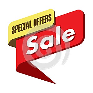 Sale, Special offers banner, Super deals. Vector illustration.