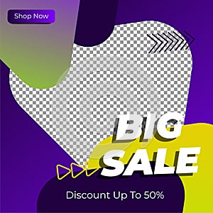 Sale special offer discount social media post template. Dynamic modern sale banners for social media stories sale, web page,