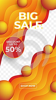 Sale special offer discount social media stories template. Dynamic modern sale banners for social media stories sale, web page,