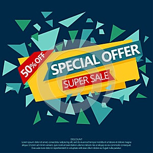 Sale special offer paper banner