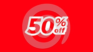 Sale of special offers. 50 percent off discount label vector illustration