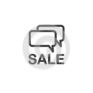 Sale speech bubbles. Great offers! Speech bubbles clean design icon.