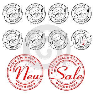 SALE stamp - set