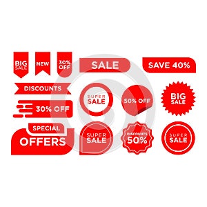 Sale stickers. Price tag label. Banner stickers. Graphics to offer vector label template design