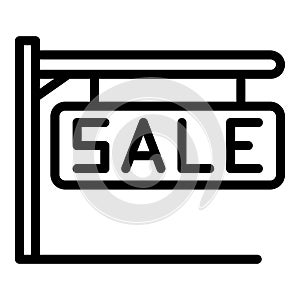 Sale street banner icon, outline style