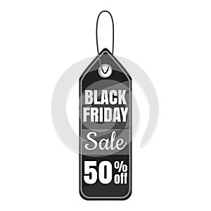 Sale tag 50 percent off icon gray monochrome style