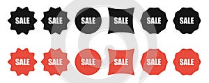 Sale tag banner collection. Vector icon set. Offer sticker