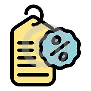 Sale tag icon color outline vector