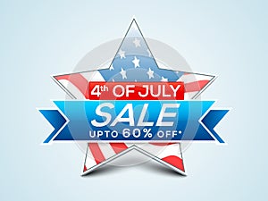 Sale Tag, Poster or Banner for 4th of July.