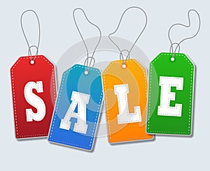 Sale Tags Flat Shadow