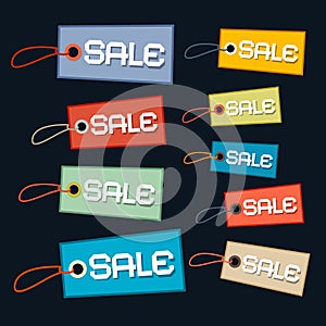 Sale Tags - Labels Set with Strings