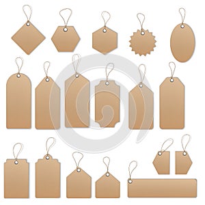 Sale tags and labels vector template set