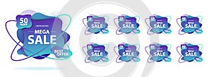 Sale tags set vector badges template