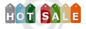 Sale tags. Shopping time. Gift labels, isolated on white background.