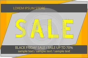 SALE template. Black Friday. For another sale, special offers.