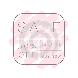 Sale template design. Paint texture background