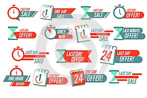 Sale timer badges.