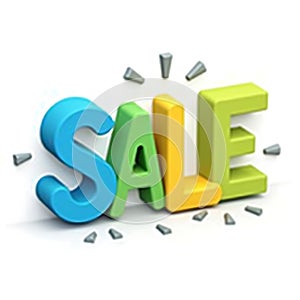 Sale Typography 3D Rendering