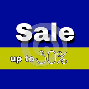 Sale up to 30 percent banner design for commercial purposes