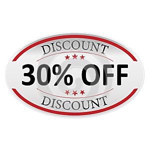Sale Up to Discount 30 - Colorful and fresh Vector tag badge