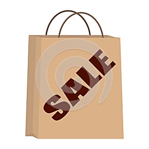 Sale vector shopping bag. Vector illustration