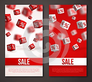 Sale Vertical Banners or Flyers Set