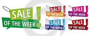 Sale of the week banner labels.
