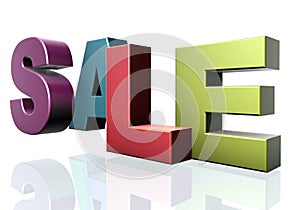 Sale word announcement concept