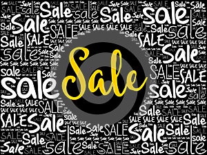 SALE word cloud collage