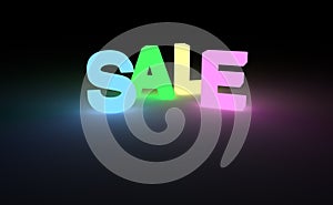 SALE word glow in the dark letters