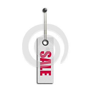 Sale. Words on tags isolated on white background. Design element. Sales. Trade.