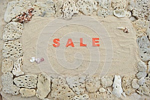 Sale written in sand