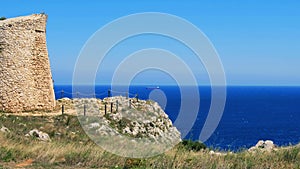 Salento countryside scenic watchtower coastal sea tower Sant Emiliano Otranto Apulia Italy