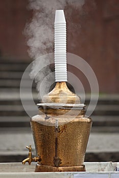 Salep, hot drink. Istanbul, Turkey. photo