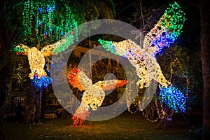 The amazing `Luci d`Artista` artist lights in Salerno during Christmas time, Campania, Italy. photo