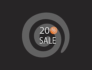 Sales 20% off animation motion graphic video. Promo banner, sticker, with Alpha Channel transparent background